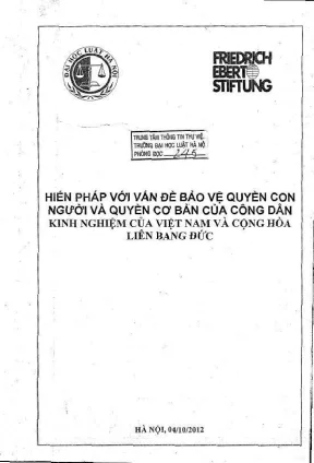 Kỷ yếu hội thảo khoa học hiến pháp với vấn đề bảo vệ quyền con người và quyền cơ bản của công dân kinh nghiệm của việt nam và cộng hòa liên bang đức