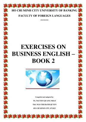 Tài liệu bổ trợ môn học tiếng anh thương mại quyển 2 exercises on business english book 2 nguyễn quang nhật ngo thi hanh quyen