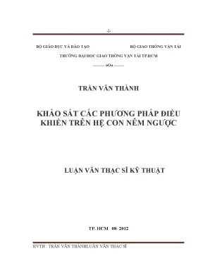 Luận văn khảo sát các phương pháp điều khiển trên hệ con nêm ngược
