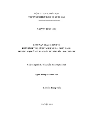 Luận văn tốt nghiệp phân tích tình hình tài chính tại ngân hàng thương mại cổ phần sài gòn thương tín sacombank