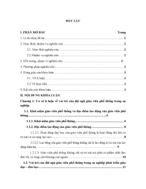 Luận văn vai trò của đội ngũ giáo viên trong phát triển giáo dục phổ thông ở huyện an phú tỉnh an giang từ năm 2001 đến nay