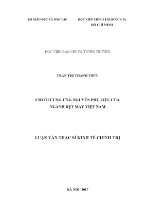 Luận văn thạc sĩ chuỗi cung ứng nguyên phụ liệu của ngành dệt may việt nam