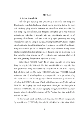 Luận văn phổ biến giáo dục pháp luật của cơ quan chuyên môn thuộc unnd tỉnh đắk lắk