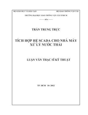 Luận văn tích hợp hệ scada cho nhà máy xử lý nước thải