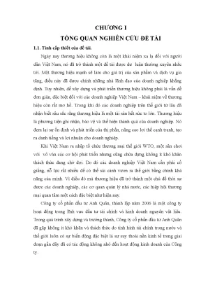 Luận văn xây dựng kế hoạch quảng bá hình ảnh thương hiệu tại công ty cổ phần đầu tư anh quân giai đoạn đến 2010