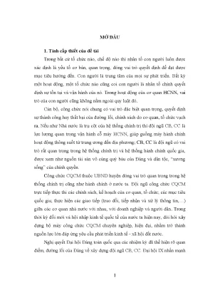 Luận văn chất lượng công chức các cơ quan chuyên môn thuộc ủy ban nhân dân huyện lắk tỉnh đắk lắk