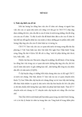 Luận văn chất lượng công chức cơ quan chuyên môn thuộc ủy ban nhân dân thành phố thủ dầu một tỉnh bình dương