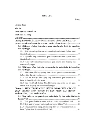 Luận văn chất lượng công chức các cơ quan chuyên môn thuộc ủy ban nhân dân huyện khánh vĩnh tỉnh khánh hòa