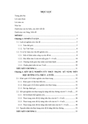 Luận văn biện pháp phát triển kỹ năng tiền học đường cho trẻ 5 6 tuổi