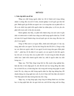 Luận văn nâng cao chất lượng nguồn nhân lực tại ban biên tập truyền hình cáp đài truyền hình việt nam