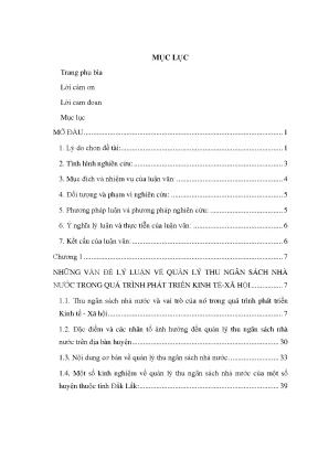 Luận văn quản lý nhà nước về thu ngân sách trên địa bàn huyện krông năng tỉnh đắk lắk