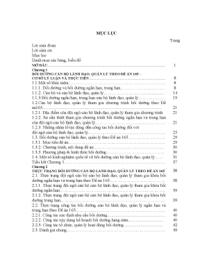 Luận văn bồi dưỡng cán bộ lãnh đạo quản lý ngắn hạn và trung hạn theo đề án 165