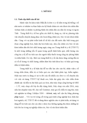 Luận văn hoàn thiện công tác quản lý trang thiết bị y tế tại bệnh viện đa khoa tỉnh đắklắk