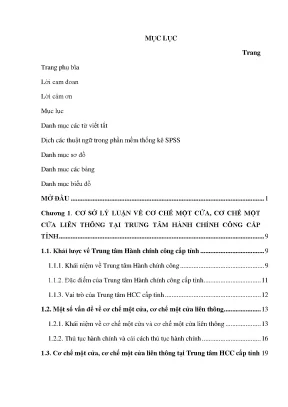 Luận văn cơ chế một cửa cơ chế một cửa liên thông thực tiễn tại trung tâm hành chính công tỉnh đồng tháp