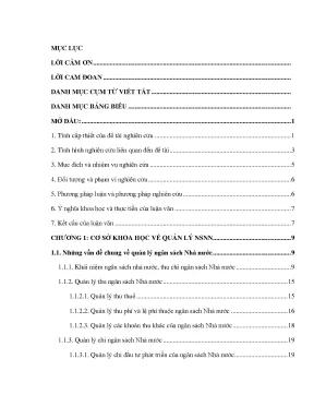 Luận văn quản lí ngân sách nhà nước các xã biên giới của huyện châu thành tỉnh tây ninh