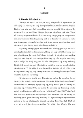 Luận văn cơ chế quản lý tài chính ở trường đại học y dược cần thơ