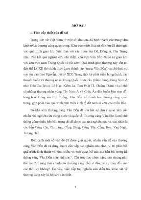 Luận văn di tích bến cống cái trong hệ thống thương cảng vân đồn quảng ninh