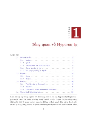 Luận văn nghiên cứu khả năng sinh ra các hạt hyperon