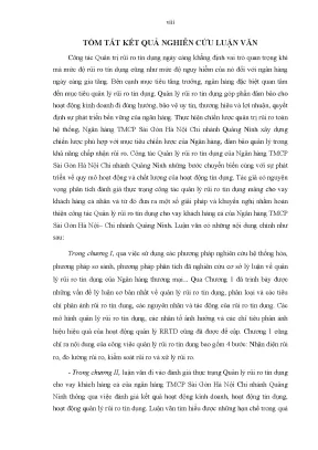 Luận văn quản lý rủi ro tín dụng khách hàng cá nhân tại ngân hàng sài gòn hà nội shb chi nhánh quảng ninh