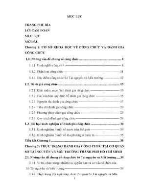 Luận văn đánh giá công chức tại sở tài nguyên và môi trường thành phố hồ chí minh
