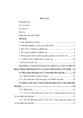 Luận văn quản lý nhà nước về hoạt động đối ngoại của ủy ban nhân dân tỉnh tây ninh
