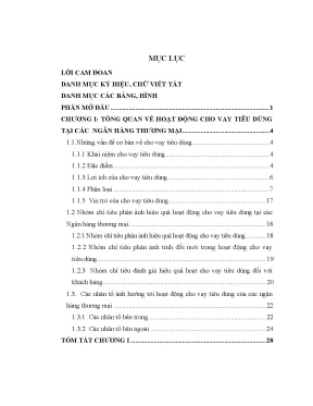 Luận văn giải pháp đẩy mạnh hoạt động cho vay tiêu dùng tại ngân hàng tmcp bưu điện liên việt chi nhánh đông đô