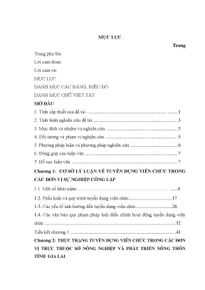 Luận văn tuyển dụng viên chức trong các đơn vị trực thuộc sở nông nghiệp và phát triển nông thôn tỉnh gia lai