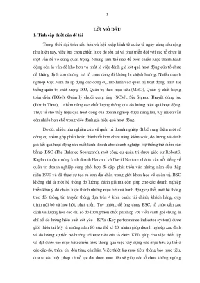 Luận văn nghiên cứu áp dụng thẻ điểm cân bằng bsc tại ngân hàng tmcp ngoại thương việt nam chi nhánh quảng ninh