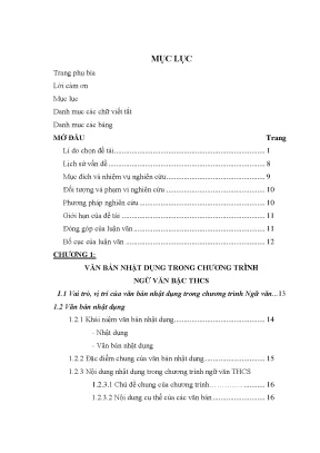 Luận văn phương pháp dạy và học văn bản nhật dụng ở trường thcs
