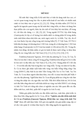 Luận văn nghiên cứu đặc điểm sinh thái ốc cà na tomlinia frausseni nguyen 2014 khu vực vùng triều tỉnh trà vinh