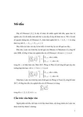 Luận văn về tổng của nghịch đảo các số fibonacci