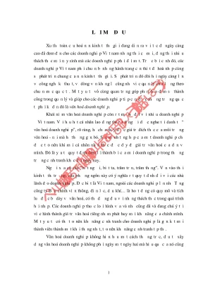 Luận văn xây dựng văn hoá doanh nghiệp tại công ty tnhh nn một thành viên xây dựng và cấp nước thừa thiên huế