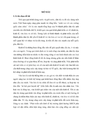 Luận văn đời sống kinh tế văn hoá của tộc người mông ở huyện võ nhai tỉnh thái nguyên từ năm 1975 đến năm 2015