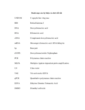 Luận văn sàng lọc đột biến gen rb1 thể di truyền trên các bệnh nhân ung thư tại việt nam