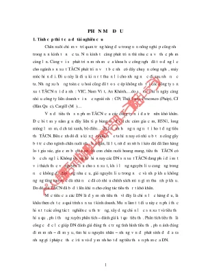 Luận văn tình hình tiêu thụ sản phẩm của công ty tnhh hiệp hưng