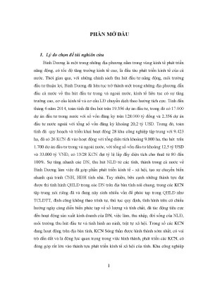 Luận văn quan hệ lao động tại các doanh nghiệp trong khu công nghiệp sóng thần tỉnh bình dương nhìn từ góc độ lợi ích kinh tế thực trạng và giải pháp