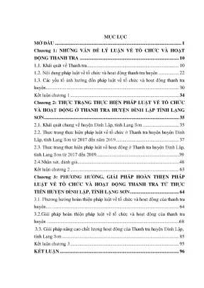 Luận văn pháp luật về tổ chức và hoạt động thanh tra từ thực tiễn thanh tra huyện đình lập tỉnh lạng sơn