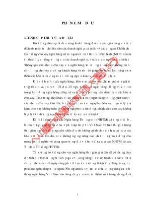 Luận văn nâng cao chất lượng cho vay doanh nghiệp vừa và nhỏ tại ngân hàng thương mại cổ phần ngoại thương việt nam chi nhánh huế