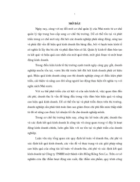 9 luận văn thực trạng và các giải pháp nâng cao hiệu quả của công tác kế toán về doanh thu chi phí và xác định kết quả kinh doanh tại công ty tnhh một thành viên hồng kông sơn la