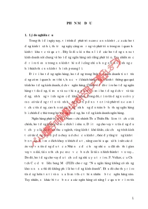Luận văn quản trị rủi ro tín dụng tại ngân hàng phát triển việt nam chi nhánh thừa thiên huế