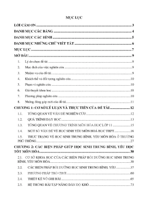 Luận văn các biện pháp bồi dưỡng học sinh trung bình yếu môn hóa học lớp 11 thpt