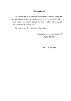 Luận văn nâng cao chất lượng dịch vụ chăm sóc khách hàng tại mobifone tỉnh quảng ninh