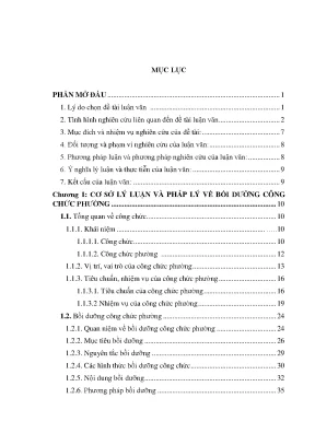 Luận văn bồi dưỡng công chức phường trên địa bàn quận 1 thành phố hồ chí minh