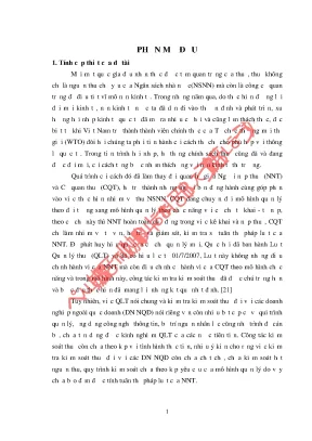 Luận văn tăng cường công tác kiểm tra kiểm soát thuế đối với các doanh nghiệp ngoài quốc doanh do cục thuế quảng bình quản lý