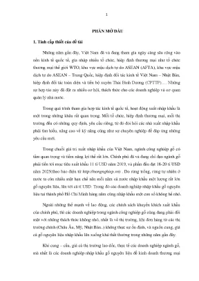 Luận văn vấn đề hủy hợp đồng từ phía nhà nhập khẩu và những rủi ro đối với các doanh nghiệp nhập khẩu gỗ nguyên liệu tại thành phố hồ chí minh