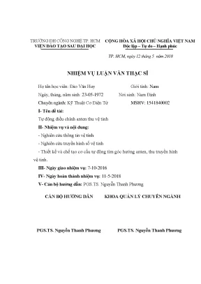 Luận văn tự động điều chỉnh anten thu vệ tinh