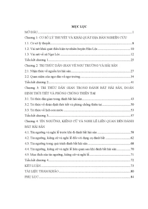 Luận văn tri thức dân gian trong đánh bắt hải sản hiện nay của cư dân xã ngư lộc huyện hậu lộc tỉnh thanh hóa