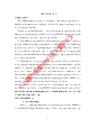 Luận văn quản lý thuế thu nhập doanh nghiệp đối với doanh nghiệp nhỏ và vừa tại chi cục thuế huyện quảng xương