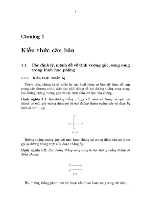 Luận văn bài toán chứng minh tính vuông góc song song trong hình học