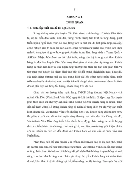 Luận văn giải pháp nâng cao sự hài lòng của khách hàng cá nhân đối với dịch vụ cho vay sản xuất kinh doanh nghiên cứu điển hình vietinbank vân đồn